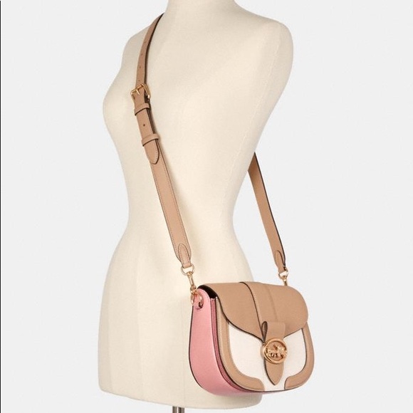 Coach George Saddle Bag In Colorblock - Picture 10 of 11